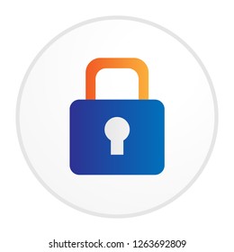 colorful padlock security icon illustration with simple modern style and flat gradient concept design vector eps 10