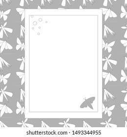 Colorful page for notebook on butterfly pattern background, simple design. Modern abstract vector design for paper, cover, fabric, interior decor. Soft pastel green colors for kids/children bedroom
