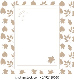 Colorful pages with leaves seamless pattern for background, notebook, simple design. Modern abstract vector design for paper, cover, fabric, interior decor. Soft pastel colors for kids/children