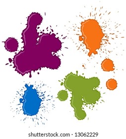 Colorful paint blots.