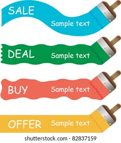 colorful paint brush banners