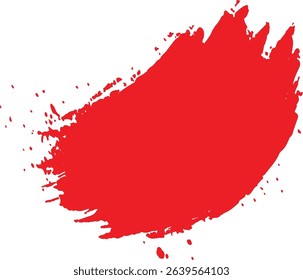 Colorful paint brush line stroke. Ink splatters, distress texture brush icon