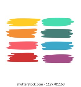 Colorful paint brush set