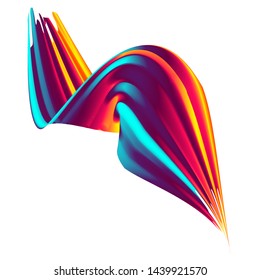Colorful paint brush stroke. Art rainbow abstract vector background. Acrylic painted rainbow.