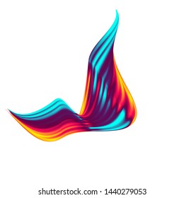Colorful paint brush stroke. Art rainbow abstract vector background. Acrylic painted rainbow.