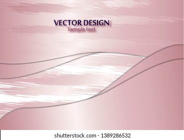Colorful paint brush strokes in craft paper style. Vector illustration cut out of paper. Art card, creative flyer, web banner, birthday, wedding invitation