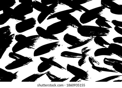 Farbige Pinselstriche. Muster mit Flecken und Flecken von Farbe oder Tinte. Vektorhandgezeichnete Texturen. Abstrakter Hintergrund. Vektorgrafik