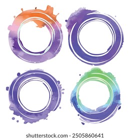 Colorful paint circle on white background