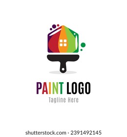 Diseño creativo del logotipo de la ciudad de la pintura colorido diseño vectorial