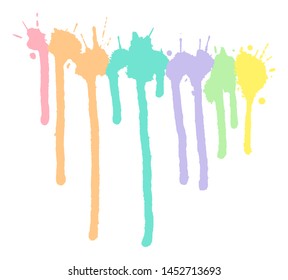 Colorful paint drips background design