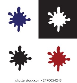 Colorful  paint drop and splash hand drawn for design. isolated on white  background. EPS 10