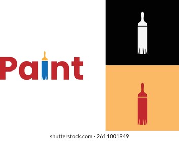 colorful paint house logo design vector, House Paint Logo Design Concept Vector, Home House Painting Service