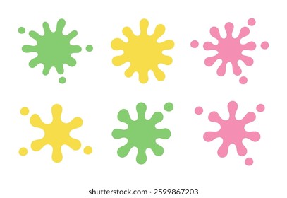 Colorful paint marks, splashes of water　