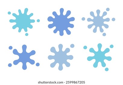 Colorful paint marks, splashes of water　