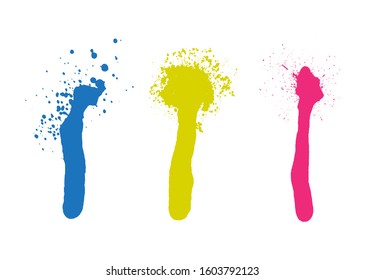 Colorful paint splahes set for your design.