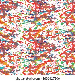 Colorful paint splash seamless pattern print