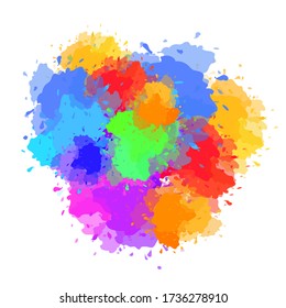 Ilustración de vectores de pintura colorida, resumen colorido para afiches, infografías, gráficos de movimiento