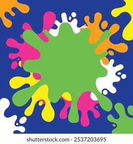 Colorful Paint Splashes Background Vector