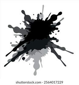 Colorful paint splashes on a white background. Vector illustration. abstract