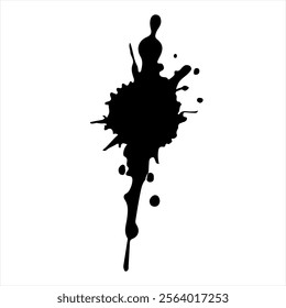 Colorful paint splashes on a white background. Vector illustration. abstract
