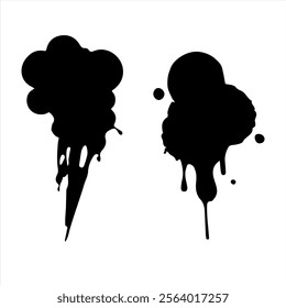 Colorful paint splashes on a white background. Vector illustration. abstract