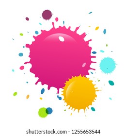 Colorful Paint Splashes Vector Background