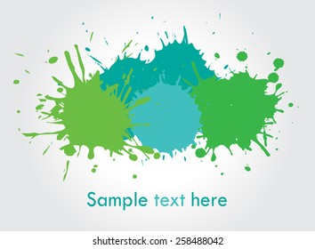 Colorful paint splat .Paint splashes for design use.Vector illustration.