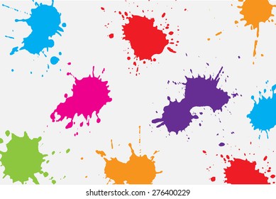 Colorful paint splat.Paint splashes background.Vector illustration.