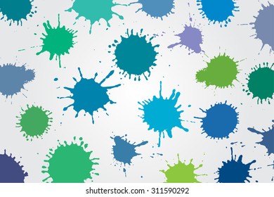 Colorful paint splat.Paint splashes background.Vector illustration.