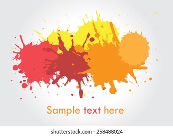 Splf de peinture colorée.Coupures de peinture pour l'usage du design.Illustration vectorielle.