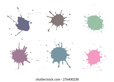 Farbige Farbe splat.Paint splashes Set für die Design-Verwendung.Abstrakte Vektorgrafik.