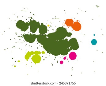 Colorful paint splatter
