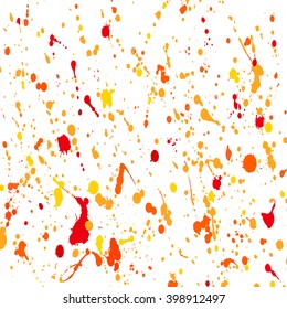 Colorful paint splatter background, isolated on white. Vector illustration