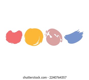 colorful paint splatter set vector illustration