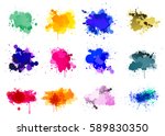 Colorful paint splatters