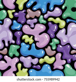 Colorful paint splatters. Vector pattern illustration.