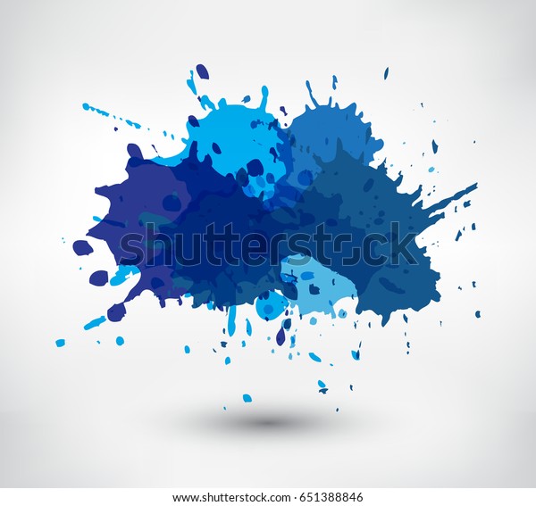 Colorful Paint Splatterspaint Splashes Banner Stock Vector (Royalty ...