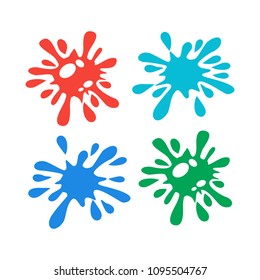 Colorful paint splatters.Paint splashes set.Vector illustration.