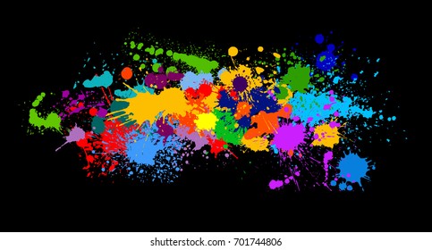 Colorful Paint spots. Vector