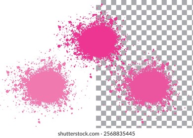 Colorful paint stroke isolated on white background