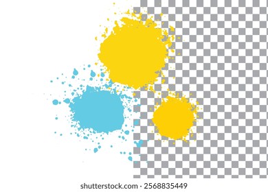 Colorful paint stroke isolated on white background