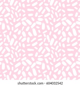 Colorful paint strokes. Pattern with spots and blobs of paint or ink. Vector hand drawn textures. Seamless abstract background. 