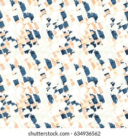 Colorful paint strokes. Pattern with spots and blobs of paint or ink. Vector hand drawn textures. Seamless abstract background.