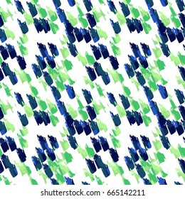 Colorful paint strokes. Pattern with spots and blobs of paint or ink. Vector hand drawn textures. Seamless abstract background.