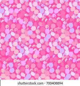 Colorful paint strokes. Pattern with spots and blobs of paint or ink. Vector hand drawn textures. Seamless abstract background.