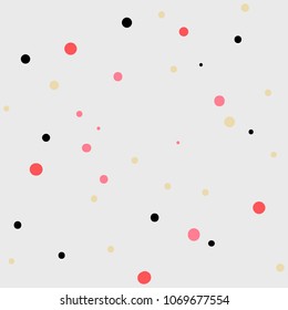 Colorful paint watercolor Abstract grunge polka dot. Bright splashes on beige background, Vector illustration