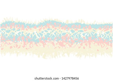 Colorful painted band with pastel colors of yellow pink and blue in a paint splash style vector illustration background backdrop