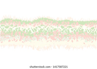 Colorful painted band with pastel pink yellow and green colors in a paint splash style vector illustration background backdrop