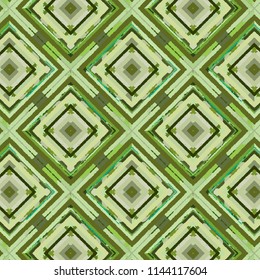colorful painted repeating pattern of diamonds and rhombuses with hand-painting quality. for textile, fabric, backdrop, wallpaper and background designs. pattern swatch at eps file