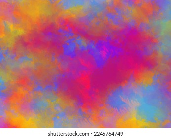 Colorido fondo de arte vectorial pintado para tarjetas, volante, afiche, banner y diseño de portada. Ilustración texturizada dibujada a mano. Fondo de color gris sucio. Textura acrílica. Rojo, naranja y azul.
